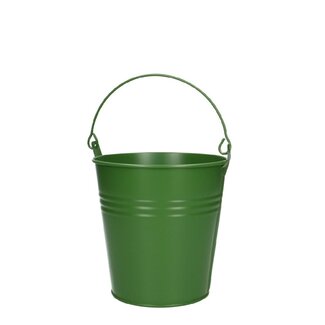4A Zinken Emmer Bloempot Plantenpot “Breeze” | Kleur: Groen | Diameter 13 centimeter | Hoogte 13 centimeter | Per 10 emmers