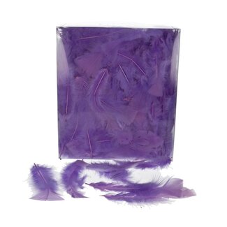 4A Turkey Feathers | Colour: Lavender-coloured | Weight 45 gram | Per bag feathers