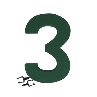 4A Oasis mousse florale Chiffre “3” | Couleur: Vert | Hauteur 31 centimeter | Par chiffre