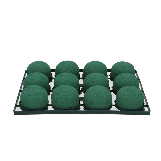Oasis MiniDeco Premium | Kleur: Groen | Diameter 5 centimeter | Hoogte 4 centimeter | Per 12 blokken