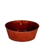 Zinken Bak Bloempot Plantenpot “Evan” | Kleur: Bruin | Diameter 25 centimeter | Hoogte 7.5 centimeter | Per 10 bakken