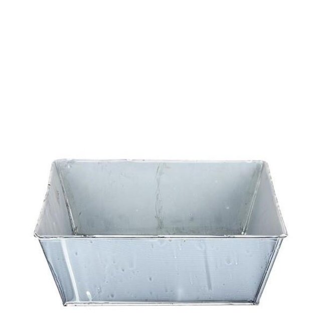 Zinken Bak Bloempot Plantenpot “Evan” | Kleur: Grijs | Diameter 24.5 centimeter | Hoogte 7.5 centimeter | Per 10 bakken