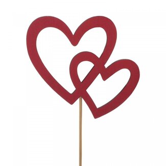 4A Hart Bijsteker “My Love” | Kleur: Rood | Diameter 7.5 centimeter | Lengte bijsteker ± 10 centimeter | Per 25 bijstekers