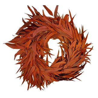 4A Gepreserveerde Eucalyptus Berry Krans | Kleur: Rood | Diameter 35 centimeter | Per krans