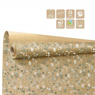 4A Papier en rouleau “Ysee” | Couleur: Vert | Largeur 80 centimeter | Longueur 40 meter | Par rouleau