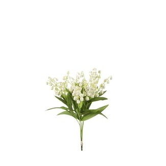 4A Muguet Lelietje-van-Dalen Kunstplant | Kleur: Natuurlijk Wit | Convallaria Majalis Kunstplant | Lengte 34 centimeter | Per kunstplant