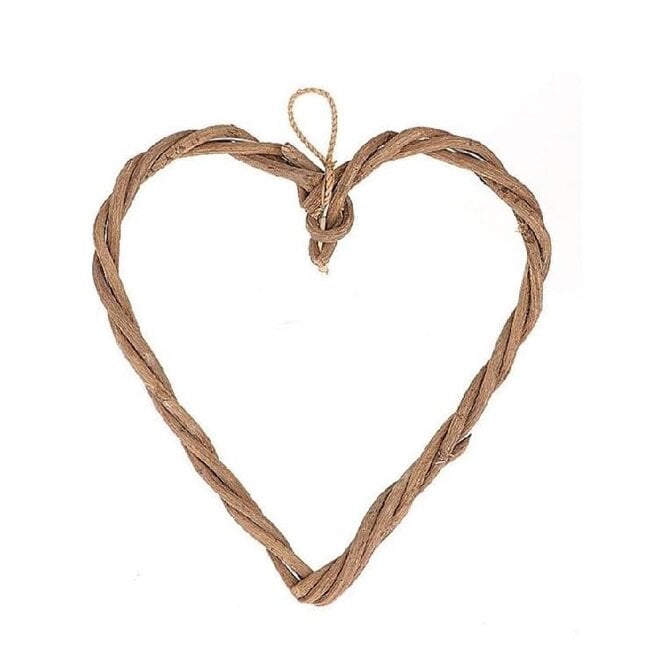 Holz Herz Anhänger Dekoration | Farbe: Hellbraun | Länge 25 centimeter | Breite 25 centimeter | Dicke 2 centimeter | Pro 10 Herzen