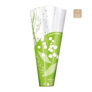 4A Hoezen Muguet Lelietje-van-Dalen “Primavera” | Kleur: Lichtgroen | Lengte 45 centimeter | Breedte 27 centimeter | Hoogte 8.5 centimeter | Per 50 hoezen
