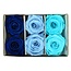Gepreserveerde Roos | Kleur: Blauw | Diameter 6 centimeter | Per 6 rozen