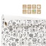 Papier op rol “Botanical” | Kleur: Zwart en Wit | Breedte 80 centimeter | Lengte 25 meter | Per rol