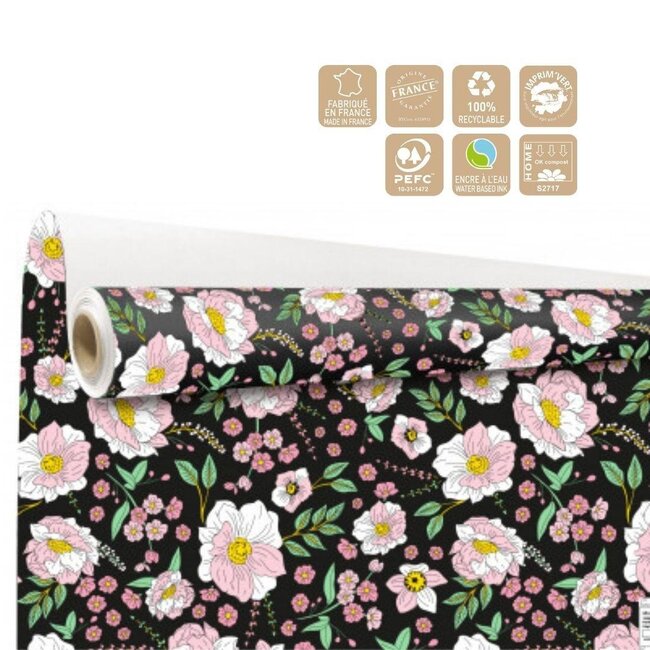 Papier auf Rolle “Olga” | Farbe: Rosa | Breite 80 centimeter | Lengte 40 meter | Pro Rolle