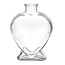 Glass Bottle Heart-shaped “Lovely” | Colour: Transparent | Diameter 3 - 14 centimetre | Width 6 centimetre | Height 18 centimetre | Per 6 bottles