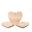 Wooden Heart Hanger Decoration | Colour: Light brown | Length 25 centimeter | Per 5 hearts