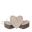 Houten Hart Hanger Decoratie | Kleur: Grijs | Lengte 15 centimeter | Per 10 harten