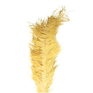 4A Ostrich Feathers | Colour: Gold-coloured | Length 55 centimeter | Per 5 feathers