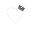 Metal Heart Wire Frame | Colour: Natural White | Diameter 25 centimetre | Per 10 hearts