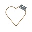 Metalen Hart Draad Frame | Kleur: Lichtbruin | Diameter 25 centimeter | Per 10 harten