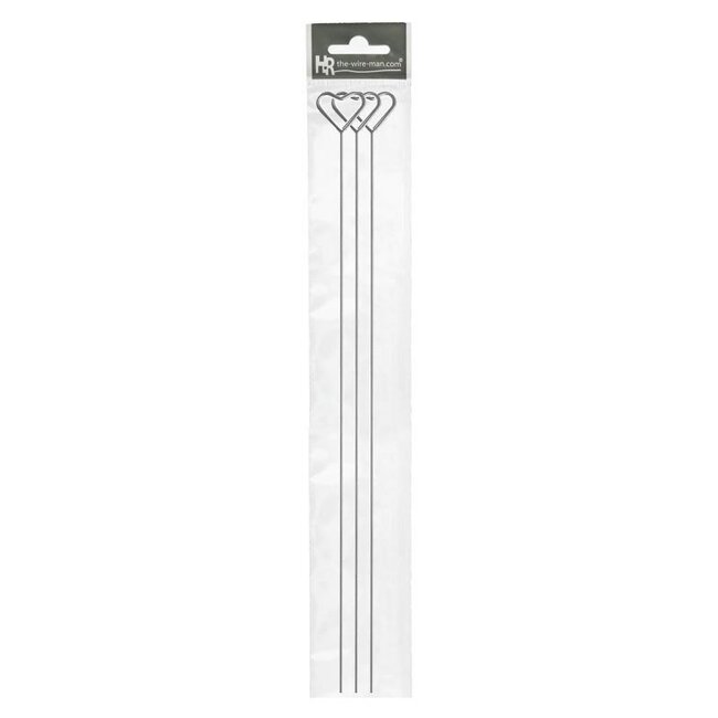 Kaarthouder Hartvorm | Kleur: Zilverkleurig | Lengte 40 centimeter | Per 3 kaarthouders