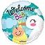 Party! Ballon “Welcome Baby” | Kleur: Gemengde Kleuren | Diameter 45 centimeter | Per 10 ballonnen