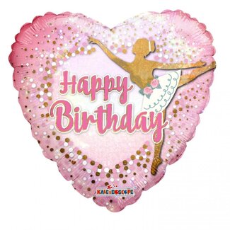 4A Party! Balloon “Happy Birthday” | Colour: Light pink | Diameter 45 centimetre | Per 10 balloons