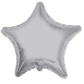 4A Party! Ballon Stern | Farbe: Silberfarben | Durchmesser 45 centimeter | Pro 10 Ballons