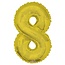 Party! Balloon Number 8 | Colour: Gold-coloured | Height 85 centimeter | Per balloon