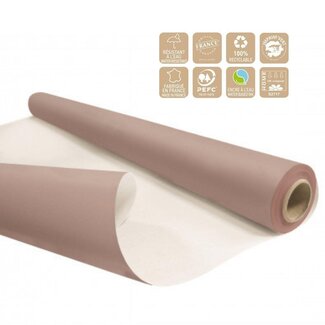 4A Eco wasserbeständig Papier auf Rolle | Farbe: Altrosa | Breite 80 centimeter | Länge 25 meter | Pro Rolle