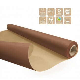 4A Eco Waterbestendig Papier op rol | Kleur: Bruin | Breedte 80 centimeter | Lengte 25 meter | Per rol