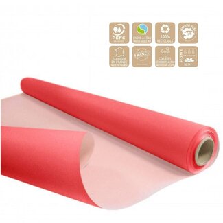 4A Verpackungspapier auf Rolle “Duo Kraft” | Farbe: Dunkelrosa | Breite 80 centimeter | Länge 40 meter | Pro Rolle