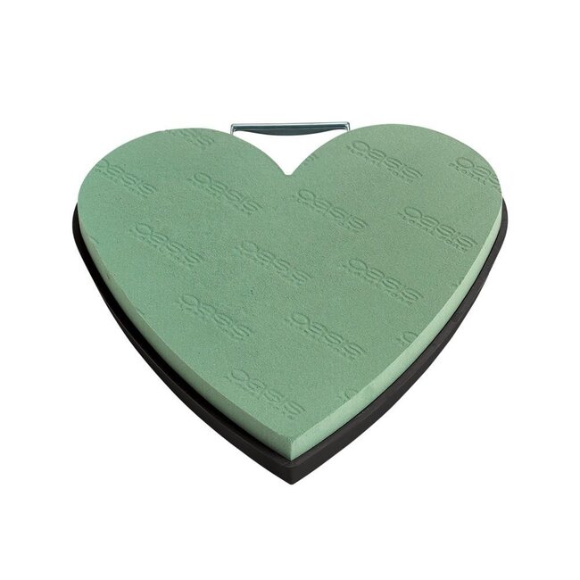 Oasis Bio Naturebase Hart | Kleur: Groen | Diameter 33 centimeter | Per 2 harten