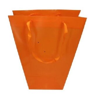 4A Tassen Kadotas | Kleur: Oranje | Breedte 24 - 11 centimeter | Hoogte 26 centimeter | Per 10 tassen