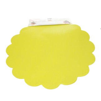 4A Textiel Blumella non woven | Kleur: Geel | Diameter 54 centimeter | Per 25 vellen