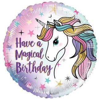 4A Party! Balloon Eco “Magical Birthday” | Colour: Mixed Colours | Diameter 45 centimetre | Per 10 balloons