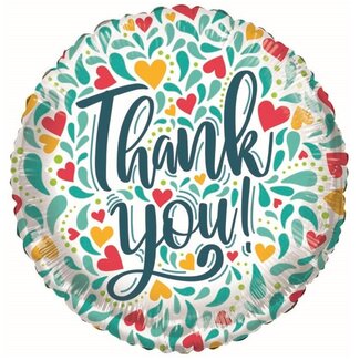 4A Party! Ballon Eco “Thank You” | Kleur: Gemengde Kleuren | Diameter 45 centimeter | Per 10 ballonnen