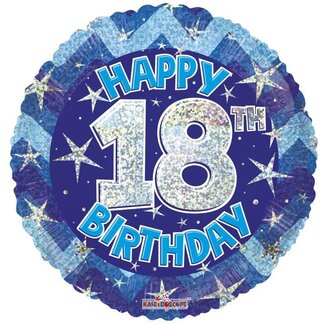 4A Party! Ballon “Happy Birthday” | Kleur: Blauw | Diameter 45 centimeter | Per 10 ballonnen