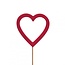 Heart stem pick “Nayelli” | Colour: Red | Diameter 7 centimeter | Length stem pick ± 50 centimeter | Per 25 stem picks