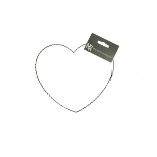 4A Draad Hart Frame | Kleur: Grijs | Diameter 20 centimeter | Per 10 harten