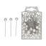 Pins with Pearl Head | Colour: Natural White | Diameter 10 millimeter | Length 60 millimeter | Contents 50 pins | Per box