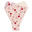 Bloemenhoes Doublé “Love” | Kleur: Rood | Lengte 50 centimeter | Breedte 44 centimeter | Hoogte 12 centimeter | Per 50 hoezen