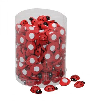 4A Marienkäfer Sticker Label | Farbe: Rot | Durchmesser 20 Millimeter | Pro 220 Aufkleber