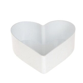 4A Melamine Coeur | Couleur: Blanc Naturel | Longueur 22 centimeter | Largeur 20 centimeter | Hauteur 7.5 centimeter | Par 10 coeurs