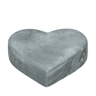 4A Ceramic Heart Decoration | Colour: Grey | Diameter 25 centimeter | Height 4 centimeter | Per 2 hearts