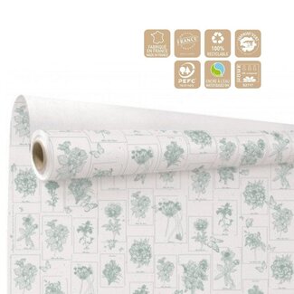 4A Papier auf Rolle “Curiosity” | Farbe: Grün | Breite 80 centimeter | Lengte 40 meter | Pro Rolle