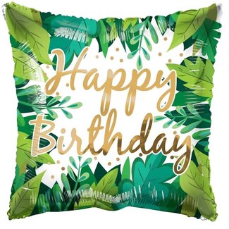 4A Party! Ballon Eco “Happy Birthday” | Kleur: Groen | Diameter 45 centimeter | Per 10 ballonnen