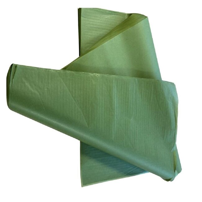 Tissue Paper Sheet | Colour: Olive Green | Length 50 centimeter | Width 75 centimeter | 17 gram/m2 | Per 480 sheets