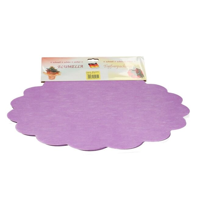 Textiel Blumella non woven | Kleur: Lilakleurig | Diameter 44 centimeter | Per 25 vellen