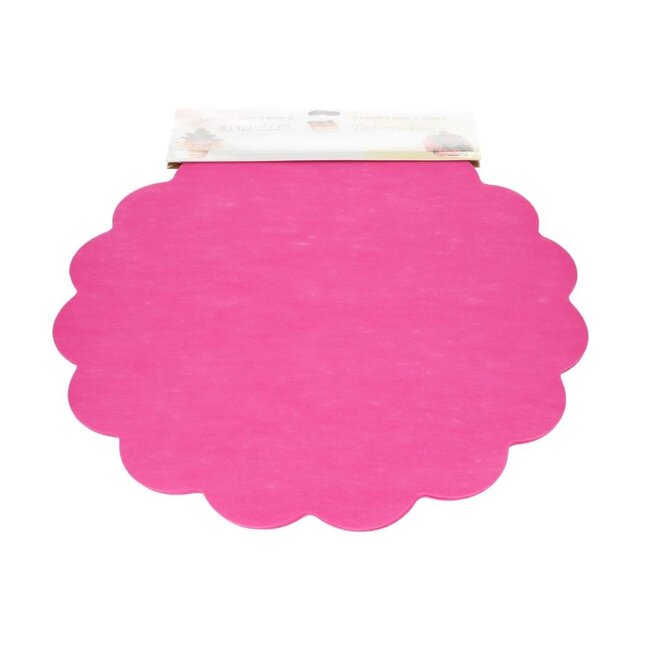 Textiel Blumella non woven | Kleur: Fuchsia | Diameter 44 centimeter | Per 25 vellen