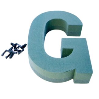 4A Oasis Floral Foam Letter “G” | Colour: Green | Height 31 centimetre | Per letter