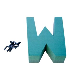 4A Oasis mousse florale Lettre “W” | Couleur: Vert | Hauteur 31 centimeter | Par lettre