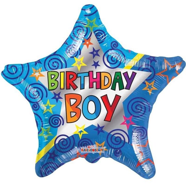 Party! Ballon “Birthday Boy” | Kleur: Blauw | Diameter 45 centimeter | Per 10 ballonnen